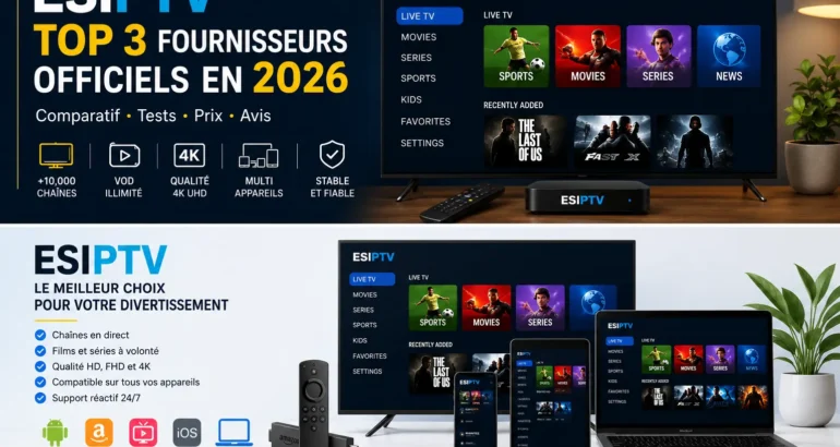 ESIPTV : Top 4 Fournisseurs Officiels en 2026 – Comparatif Complet